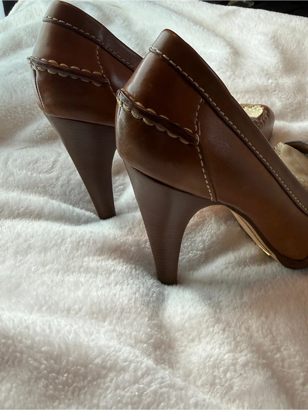 Cole Haan Nike Air Two-Tone Leather Loafer Pumps
